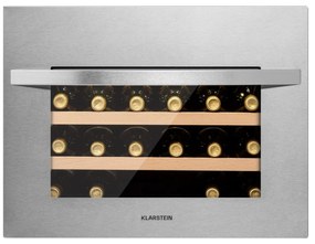 Klarstein Vinsider 24 Built-In Uno, beépített borhűtő, 24 palack, 1 zóna, rozsdamentes acél