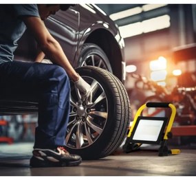 LED hordozható reflektor TIGRA LED/50W/4000K IP54 fekete/sárga