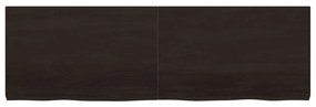 sötétbarna kezelt tömör tölgyfa asztallap 160x50x(2-6) cm