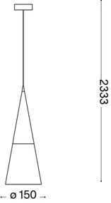 Ideal Lux - LED Csillár zsinóron CONO 1xGU10/7W/230V átm. 15 cm réz