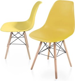 Étkezőszék készlet műanyag 2db - sárga
