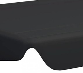 fekete csere ponyva kerti hintaágyhoz 150/130 x 105/70 cm