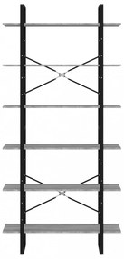 szürke sonoma színű szerelt fa magasszekrény 100 x 30 x 210 cm