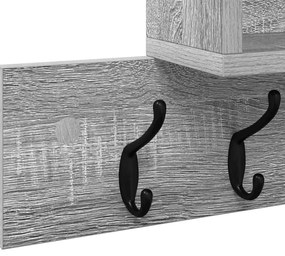 Fali Kabáthorog Szürke sonoma 100 x 12 x 43.5 cm Faanyag