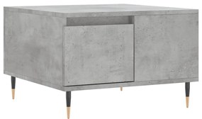 Betonszürke szerelt fa dohányzóasztal 55x55x36,5 cm