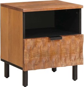 vidaXL Éjjeliszekrény fiókkal Barna 40 x 33 x 46 cm Tömör Mangófát