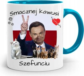 Duda András Kék Elnöki Bögre Neked, fényképes nyomattal