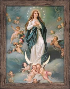 Vászonkép 45x35 Szeplőtelen Mária Tölgyfa Keret