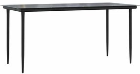 5 részes szürke polyrattan üveg kerti étkezőgarnitúra párnával