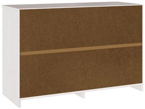 Fiókos szekrény &quot;DRAMMEN&quot; Fehér 111x43x73,5 cm Tömbfa