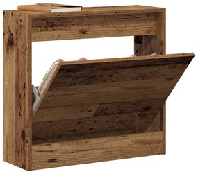 Cipőtároló Régi Fa 60x21x57 cm Műszaki Fa