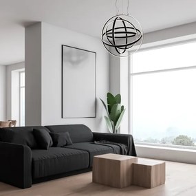 LED Csillár zsinóron COPERNICUS 1xLED/260W/230V fekete