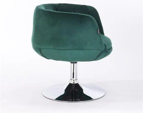 HR333N Sötétzöld velur modern szék krómozott lábbal