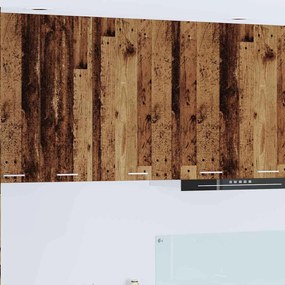 Függő szekrény Riga Régi fa és fehér 50 x 31 x 80 cm Faanyag