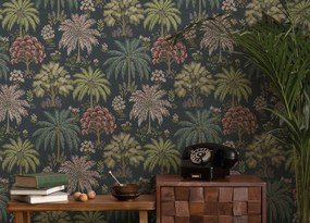Holden Decor Wanderlust Solana sötétkék fa mintás vlies tapéta – 92031