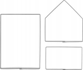 3x Karácsonyi lyukasztók Házikó Mézeskalács keksz formák