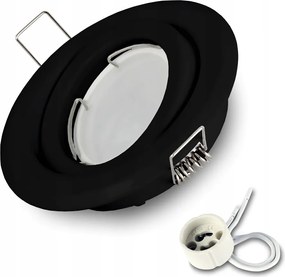 Halogén süllyesztett lámpatest fekete Led izzó GU10 7W semleges