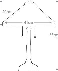 Quoizel STEPHEN QZ-STEPHEN-TL Asztali lámpa 2x60W/E27