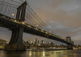 Poszter 100x70cm Manhattan híd és New York panoráma, Assaf Frank