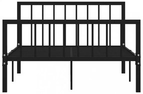 fekete fém ágykeret 120 x 200 cm