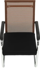 Tárgyalószék, fekete/barna, ESIN