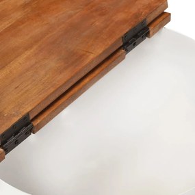 fehér újrahasznosított fa dohányzóasztal 50x27 cm