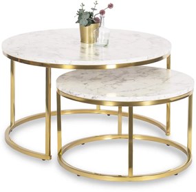 Dohányzóasztal szett Márvány színben. OLIS MAX