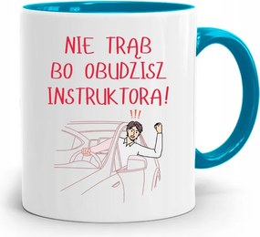 Vezetői Engedély Oktatója Számára Kék Bögre Ajándék fényképes nyomtatással