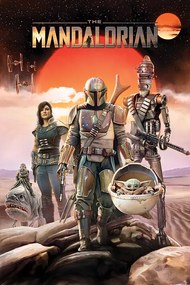 Plakát Star Wars - The Mandalorian - Group, (61 x 91.5 cm)