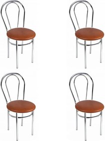 Nizza étkezőszék króm + calvados 4 db