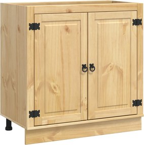 vidaXL Cabinet ajtóval SKI Mézes Barna 80 x 46 x 81,5 cm Tömör fenyőfa