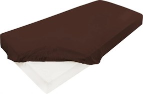 Szatén gumis lepedő 140x200x25, barna_18, Matex