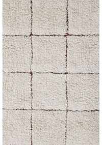 Krémszínű mosható kézi szövésű pamut szőnyeg 200x300 cm Mosaic – Lorena Canals