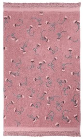 Rózsaszín mosható kézi szövésű pamut gyerek szőnyeg 140x210 cm English Garden Ash Rose – Lorena Canals