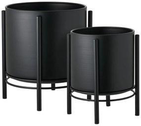 Fém kaspó szett 2 db-os ø 25 cm Svarta – House Nordic