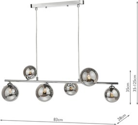 Dar Lighting modern függeszték spiral csiszolt króm darspi6450-01-24