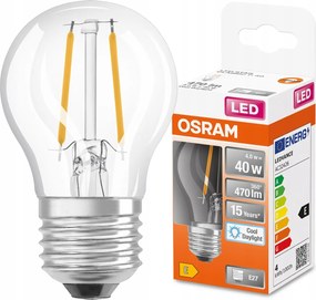 Led izzó E27 Golyó 4W 40W 6500K Filament Osram