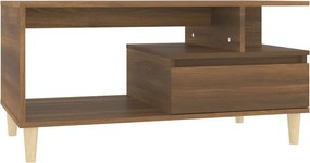 vidaXL barna tölgyszínű szerelt fa dohányzóasztal 90x49x45 cm