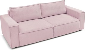 Világos rózsaszín kordbársony kinyitható kanapé 245 cm Nihad – Bobochic Paris