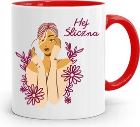 Piros Bögre Lányoknak Hej Aranyos nyomott mintával