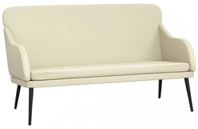 vidaXL krémszínű műbőr pad 110 x 76 x 80 cm