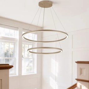 Brilagi - LED dimmelhető függeszték PORTOFINO LED/98W/230V átm. 80 cm bézs + távirányító