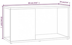 füstös tölgy színű szerelt fa TV-szekrény 60 x 24 x 32 cm