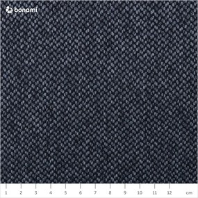 Sötétkék kárpitozott franciaágy tárolóhellyel, ágyráccsal 140x200 cm Arendal – Cosmopolitan Design