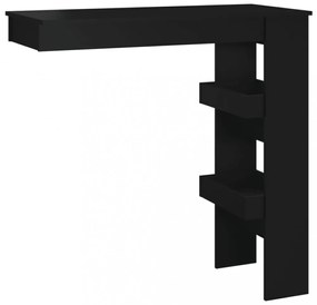 fekete fatermék fali bárasztal 102 x 45 x 103,5 cm