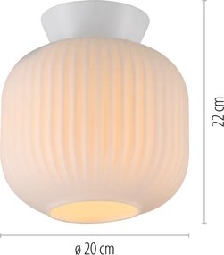 Schöner Wohnen 13574-16 - Mennyezeti lámpa NAMI 1xE27/25W/230V átm. 20 cm fehér