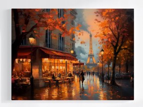 Canvas Vászonkép Párizs Eiffel-torony Ősz Naplemente 100x75