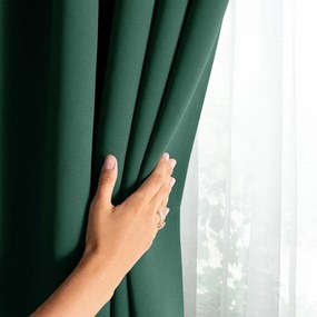 Sötétzöld sötétítő függöny 140x175 cm Eyelets – Restilo