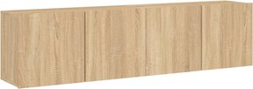 vidaXL 2 db sonoma tölgy színű fali TV-szekrény 80 x 30 x 41 cm
