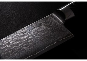 G21 Damascus Premium késkészlet bambusz blokkban, 4 db + élezőkő